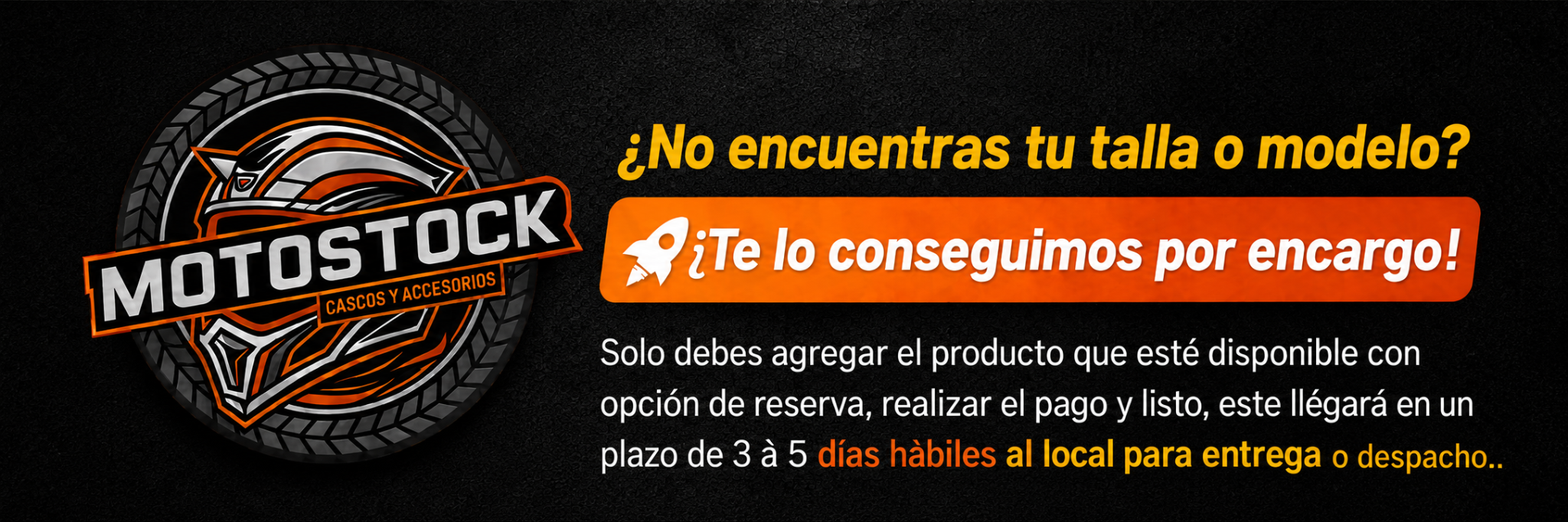 MotoStock · encargos especiales de talla o modelo